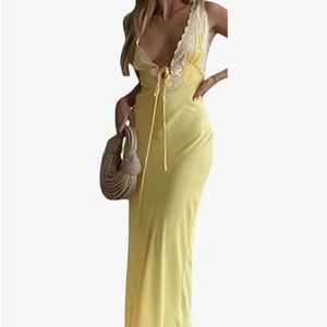 Backless Floral Print Maxi Dress